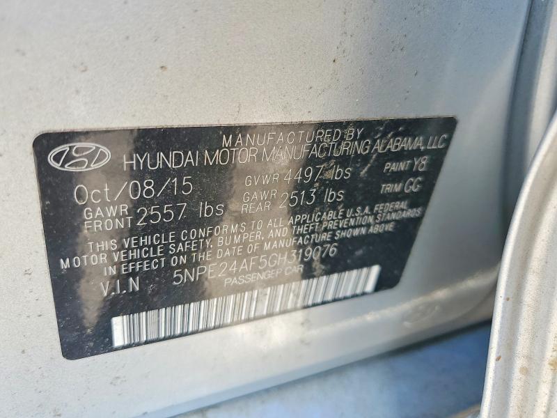 Продажа на аукционе авто 2016 Hyundai Sonata, vin: 5NPE24AF5GH319076, номер лота: 56252136