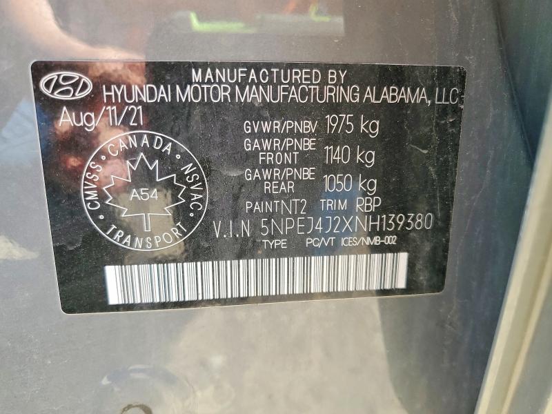 Продажа на аукционе авто 2022 Hyundai Sonata, vin: 5NPEJ4J2XNH139380, номер лота: 56125766