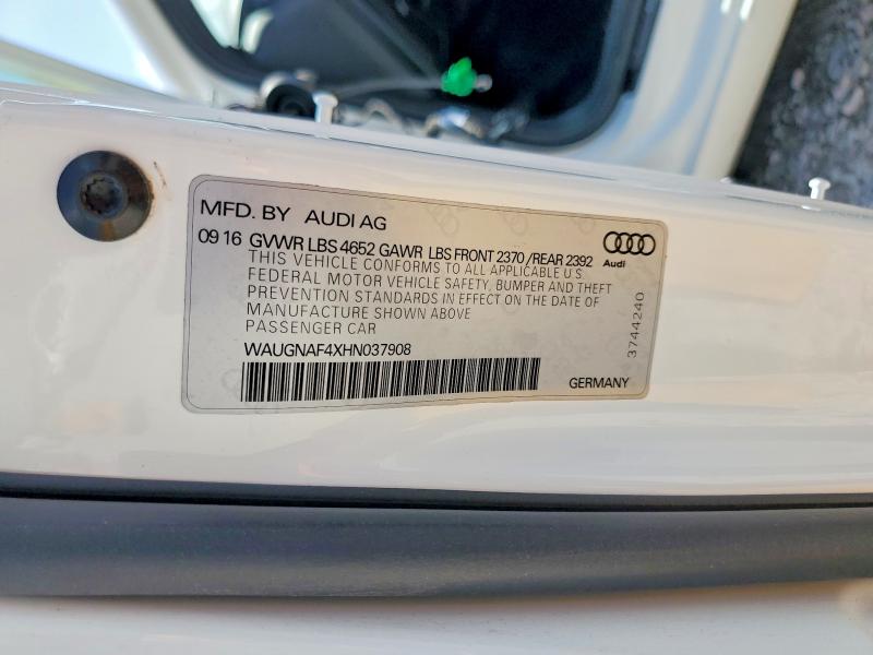 Aukcja sprzedaży 2017 Audi A4, vin: WAUGNAF4XHN037908, numer aukcji: 57552906