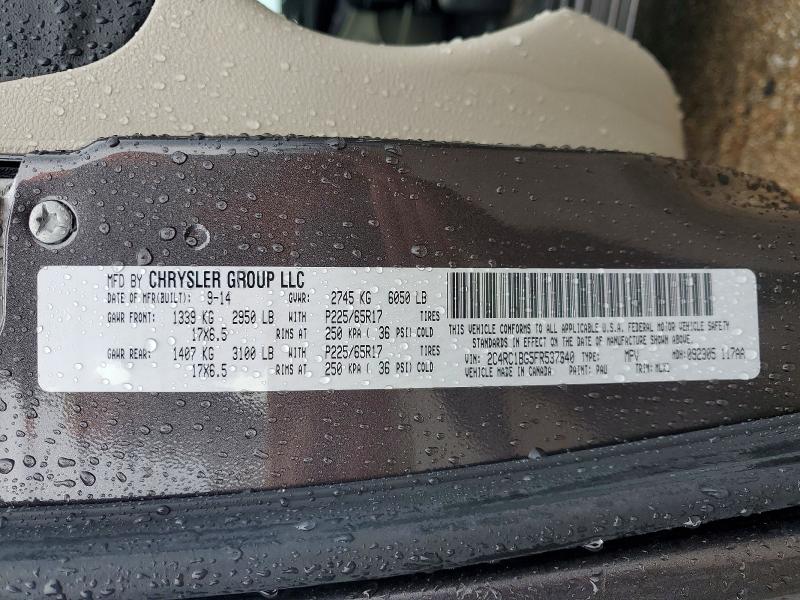 57524946 :رقم المزاد ، 2C4RC1BG5FR537640 vin ، 2015 Chrysler Town & Country مزاد بيع