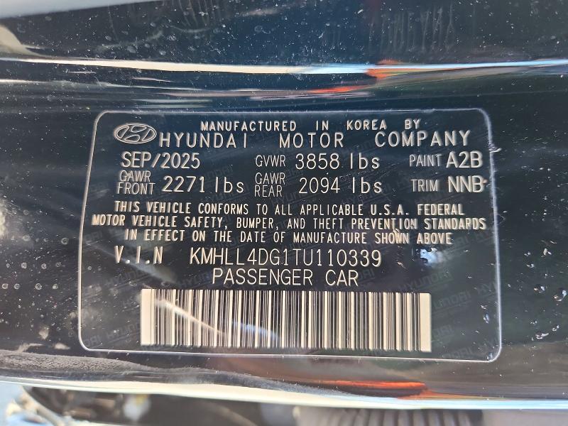 56915766 :رقم المزاد ، KMHLL4DG1TU110339 vin ، 2026 Hyundai Elantra مزاد بيع