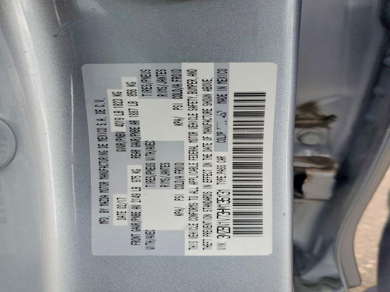 2017 Mazda 3 მანქანა იყიდება აუქციონზე, vin: 3MZBN1V73HM135131, აუქციონის ნომერი: 56295086