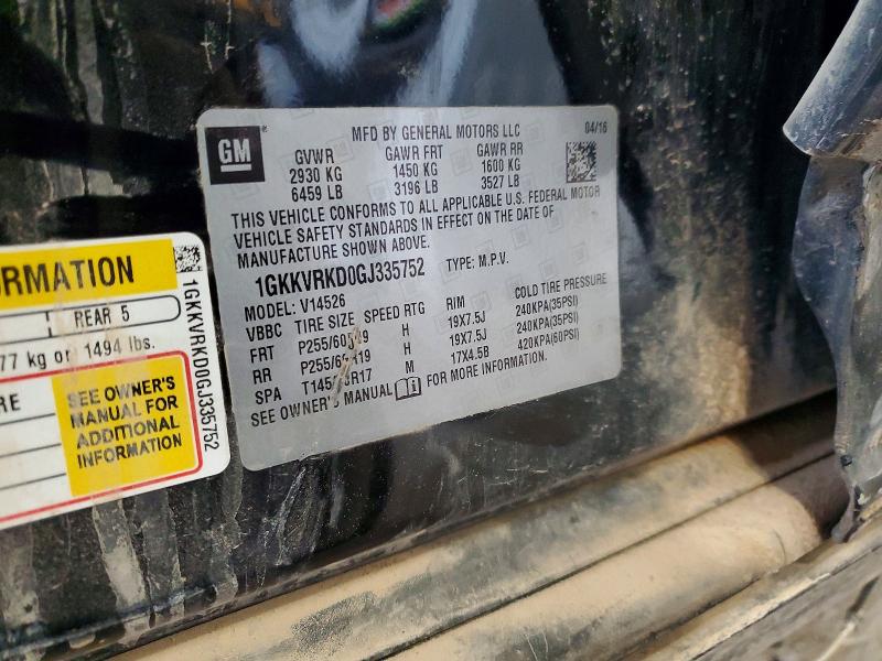 2016 Gmc Acadia მანქანა იყიდება აუქციონზე, vin: 1GKKVRKD0GJ335752, აუქციონის ნომერი: 57902266