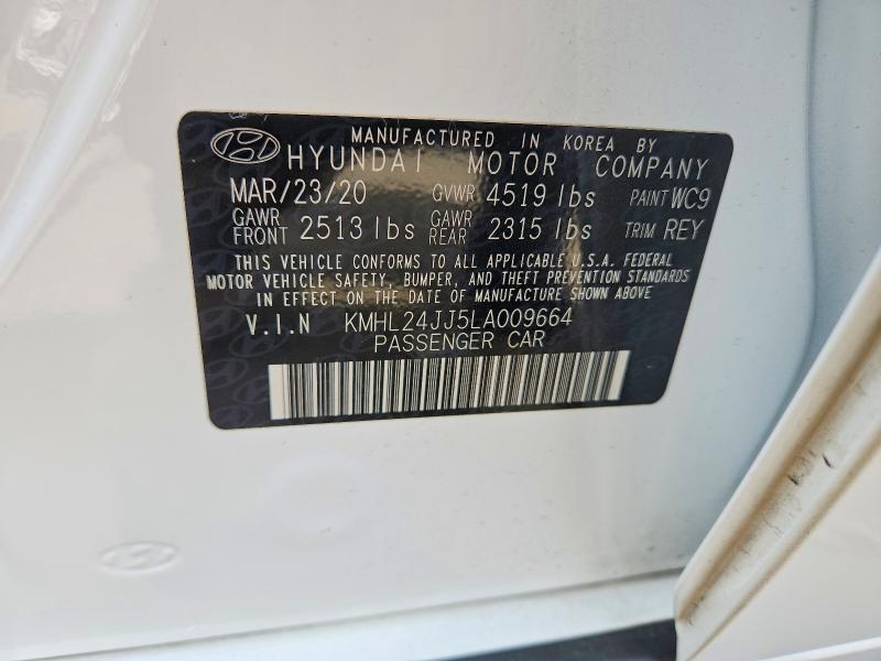Продажа на аукционе авто 2020 Hyundai Sonata Hybrid, vin: KMHL24JJ5LA009664, номер лота: 56988166
