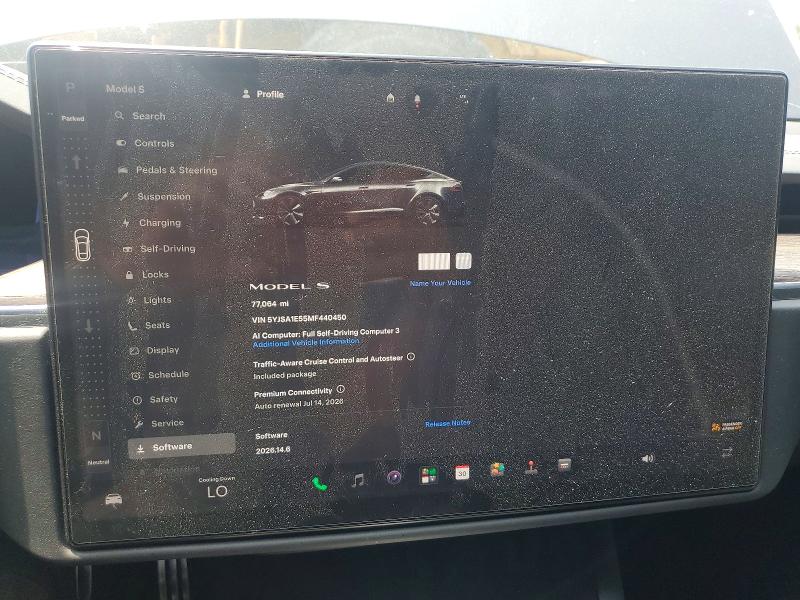 Продаж на аукціоні авто 2021 Tesla Model S, vin: 5YJSA1E55MF440450, номер лоту: 53792946