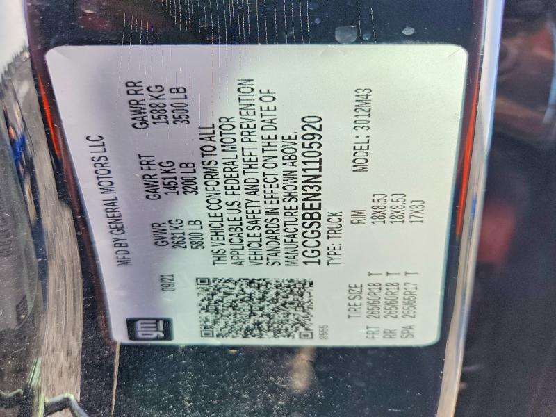 Aukcja sprzedaży 2022 Chevrolet Colorado, vin: 1GCGSBEN3N1105920, numer aukcji: 85459475