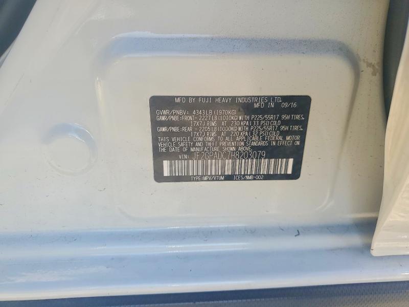 56091526 :رقم المزاد ، JF2GPADC7H8203079 vin ، 2017 Subaru Crosstrek مزاد بيع