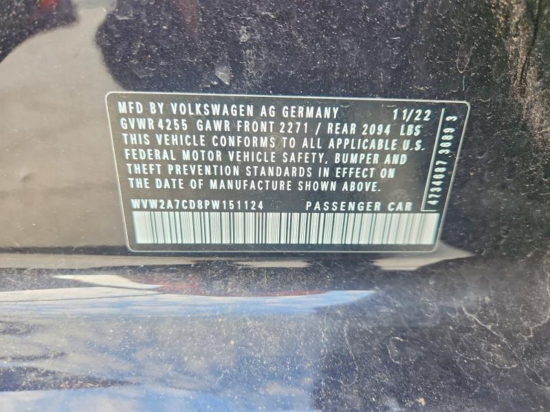 59182026 :رقم المزاد ، WVW2A7CD8PW151124 vin ، 2023 Volkswagen Gti مزاد بيع