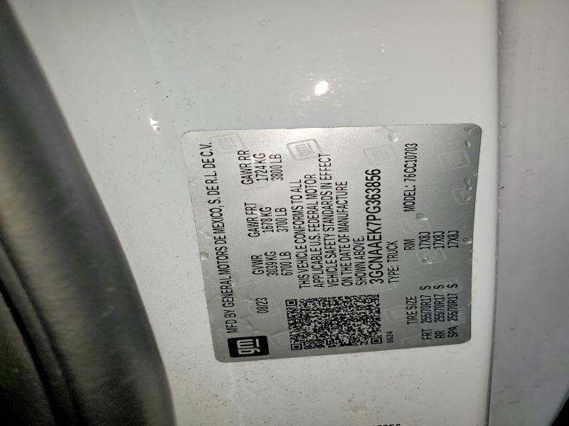 56594006 :رقم المزاد ، 3GCNAAEK7PG363856 vin ، 2023 Chevrolet Silverado مزاد بيع