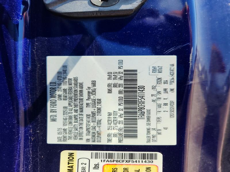 Продаж на аукціоні авто 2015 Ford Mustang, vin: 1FA6P8CFXF5411430, номер лоту: 58794766