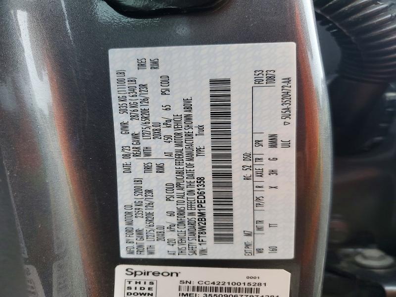 2023 Ford F250 მანქანა იყიდება აუქციონზე, vin: 1FT8W2BM1PED61358, აუქციონის ნომერი: 45677236