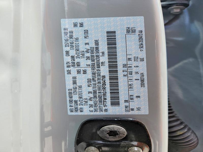 Продажа на аукционе авто 2024 Ford F150, vin: 1FTFW1RG1RFB64768, номер лота: 58308246