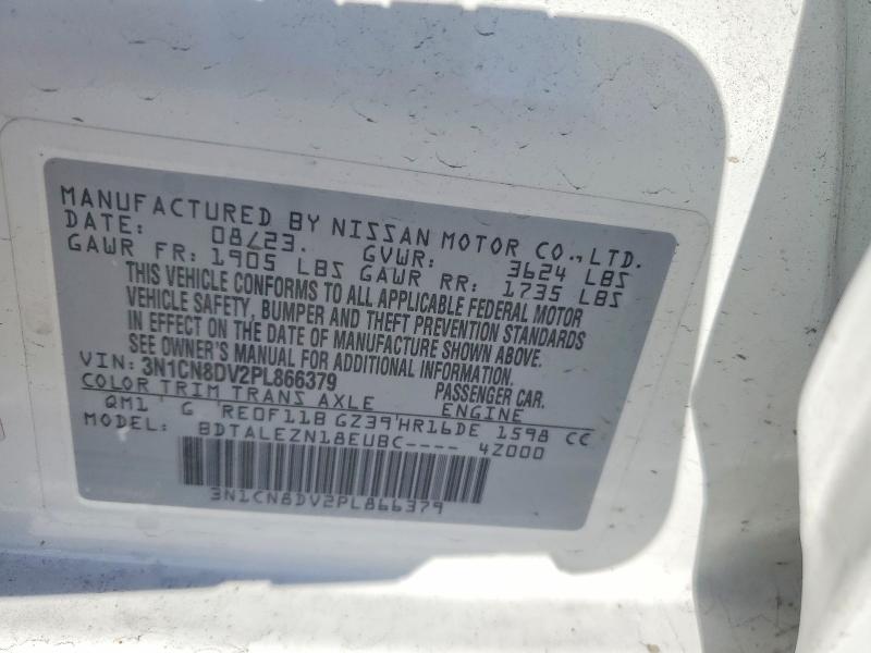 Продажа на аукционе авто 2023 Nissan Versa, vin: 3N1CN8DV2PL866379, номер лота: 55987626