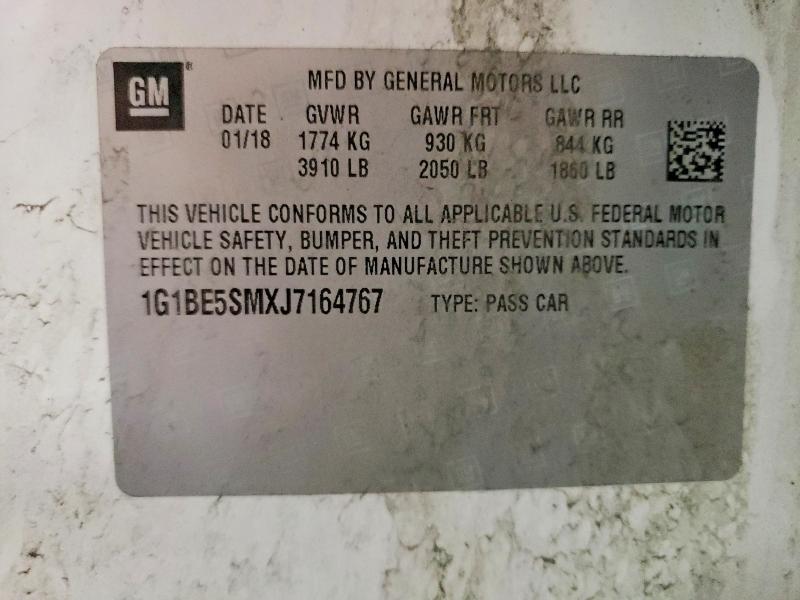 55848436 :رقم المزاد ، 1G1BE5SMXJ7164767 vin ، 2018 Chevrolet Cruze مزاد بيع