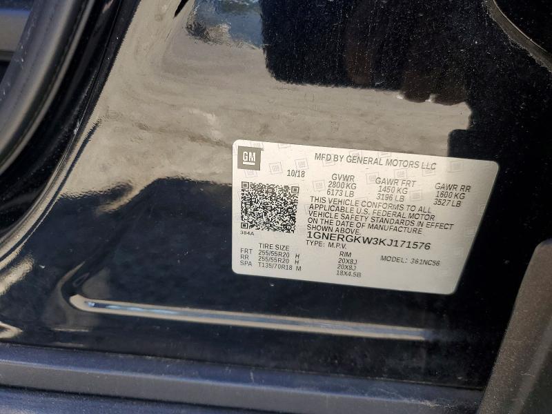 57915286 :رقم المزاد ، 1GNERGKW3KJ171576 vin ، 2019 Chevrolet Traverse مزاد بيع