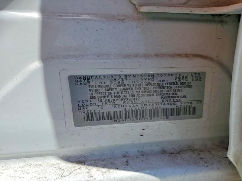 Aukcja sprzedaży 2017 Nissan Sentra, vin: 3N1AB7AP0HY397412, numer aukcji: 55813366