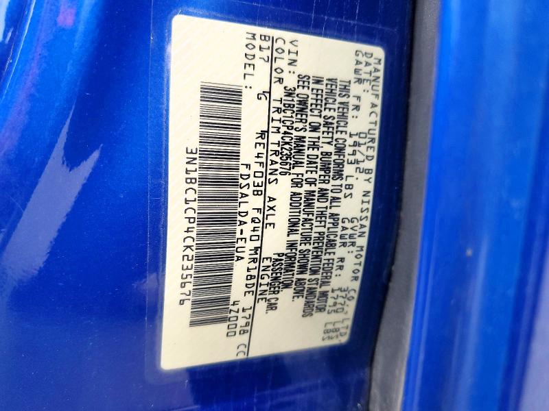 Продажа на аукционе авто 2012 Nissan Versa, vin: 3N1BC1CP4CK235676, номер лота: 57102146
