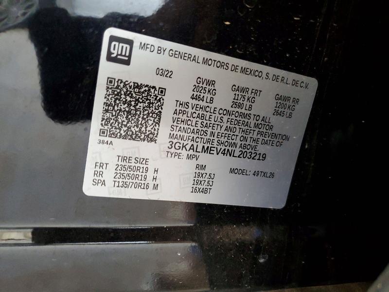 55664846 :رقم المزاد ، 3GKALMEV4NL203219 vin ، 2022 Gmc Terrain مزاد بيع
