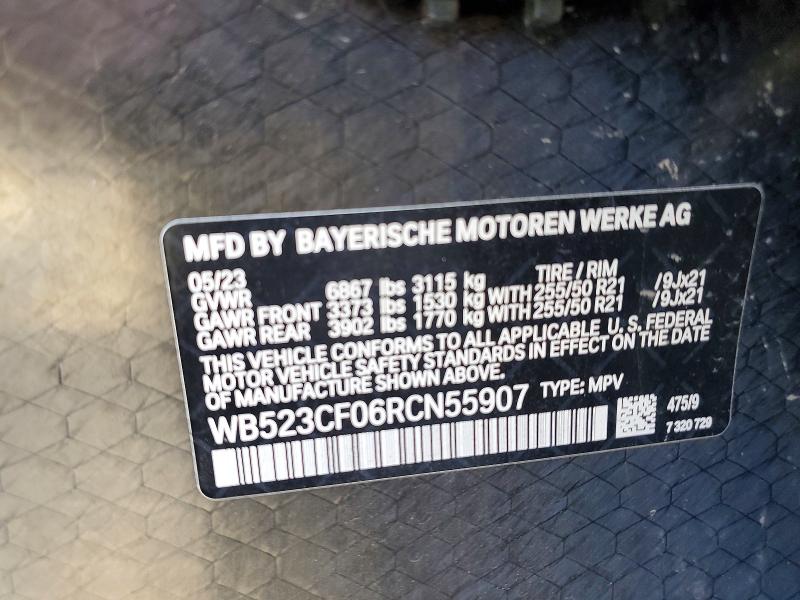 Продаж на аукціоні авто 2024 Bmw Ix, vin: WB523CF06RCN55907, номер лоту: 57224626