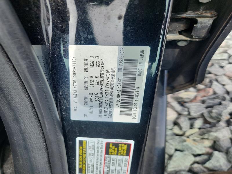 58074136 :رقم المزاد ، JM1BL1UF5B1453581 vin ، 2011 Mazda 3 مزاد بيع