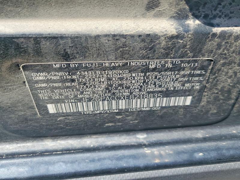 Продажа на аукционе авто 2014 Subaru Xv Crosstrek, vin: JF2GPACCXE8218835, номер лота: 57554226