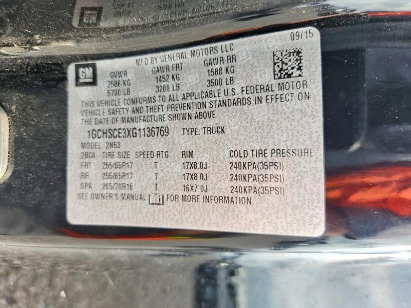 2016 Chevrolet Colorado მანქანა იყიდება აუქციონზე, vin: 1GCHSCE3XG1136769, აუქციონის ნომერი: 58802586