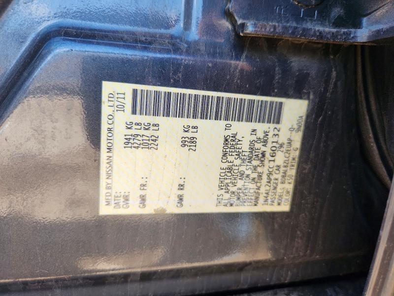 Продажа на аукционе авто 2012 Nissan Altima, vin: 1N4AL2AP9CC160132, номер лота: 57539276