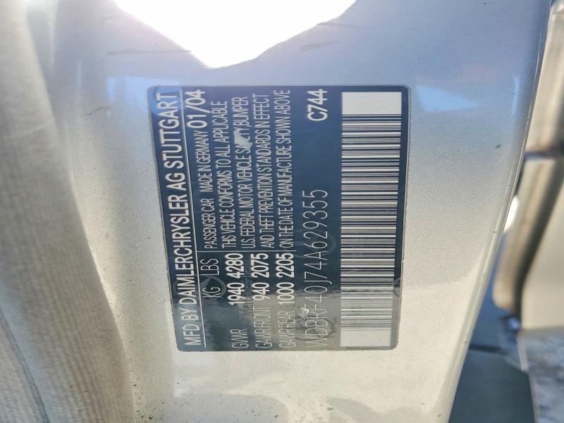 Продажа на аукционе авто 2004 Mercedes-benz C, vin: WDBRF40J74A629355, номер лота: 58834766