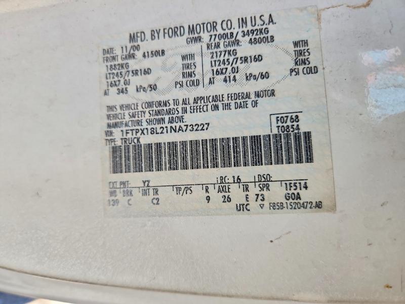 Продажа на аукционе авто 2001 Ford F150, vin: 1FTPX18L21NA73227, номер лота: 58132326