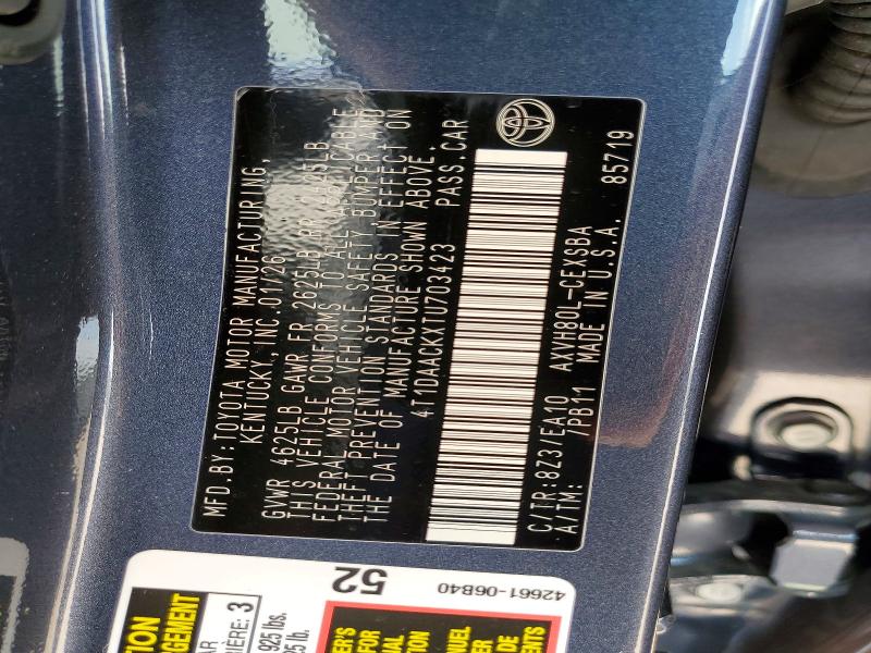 Aukcja sprzedaży 2026 Toyota Camry, vin: 4T1DAACKXTU703423, numer aukcji: 56318056