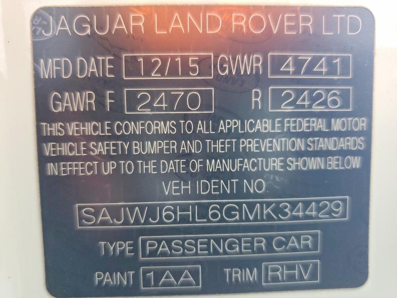Продаж на аукціоні авто 2016 Jaguar F-type, vin: SAJWJ6HL6GMK34429, номер лоту: 56662236