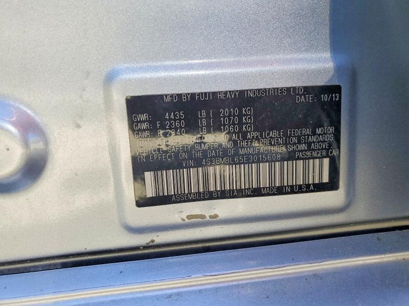 56705966 :رقم المزاد ، 4S3BMBL65E3015608 vin ، 2014 Subaru Legacy مزاد بيع
