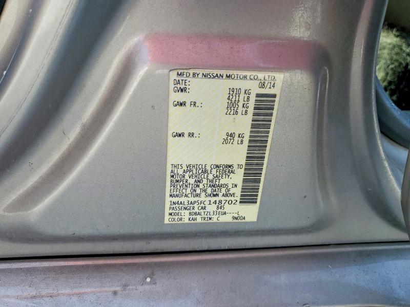 Aukcja sprzedaży 2015 Nissan Altima, vin: 1N4AL3AP5FC148702, numer aukcji: 97685315
