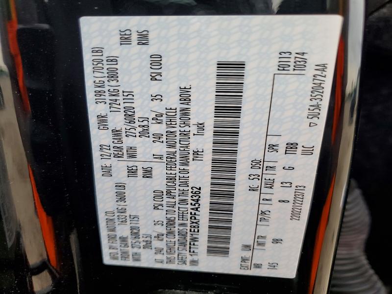 Продажа на аукционе авто 2023 Ford F150, vin: 1FTFW1E8XPFA54362, номер лота: 58807366