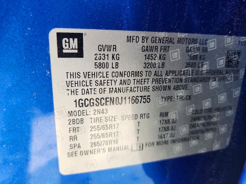 Продажа на аукционе авто 2018 Chevrolet Colorado, vin: 1GCGSCEN0J1166755, номер лота: 59325696