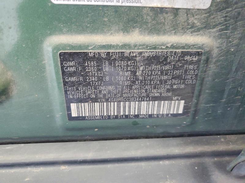 Aukcja sprzedaży 2011 Subaru Outback, vin: 4S4BRBCC3B3447841, numer aukcji: 56946056