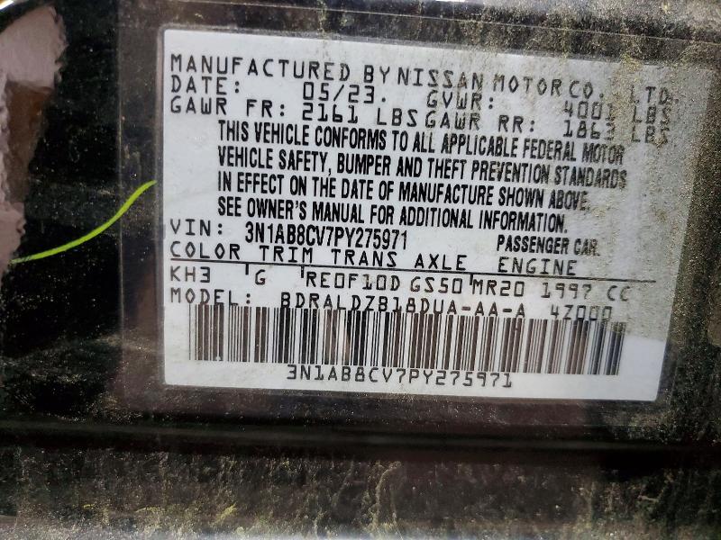Продажа на аукционе авто 2023 Nissan Sentra, vin: 3N1AB8CV7PY275971, номер лота: 57296416