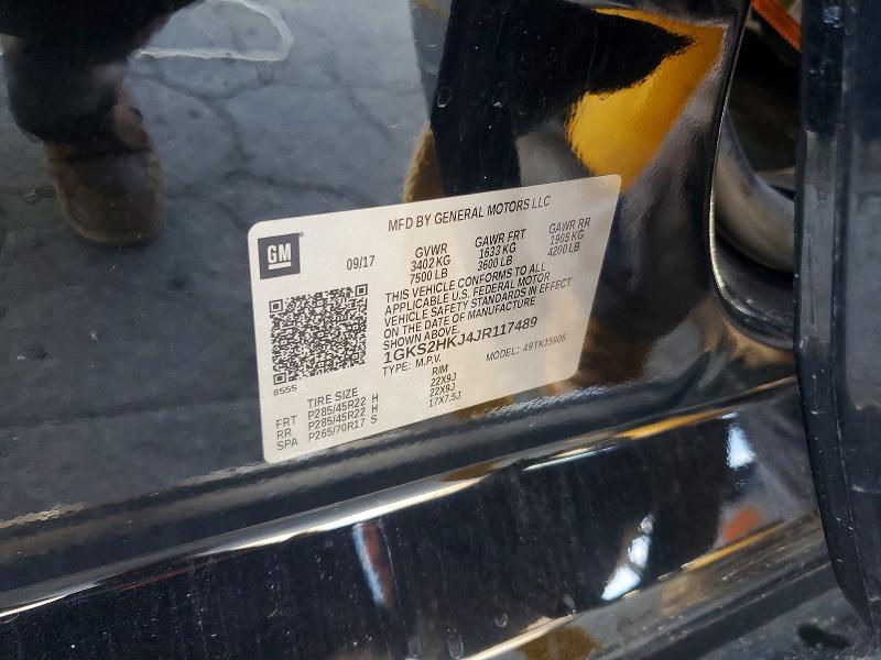 2018 Gmc Yukon Xl მანქანა იყიდება აუქციონზე, vin: 1GKS2HKJ4JR117489, აუქციონის ნომერი: 56350986
