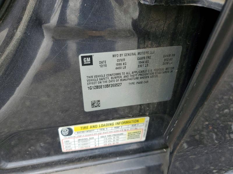 2011 Chevrolet Malibu მანქანა იყიდება აუქციონზე, vin: 1G1ZB5E10BF269527, აუქციონის ნომერი: 57954846