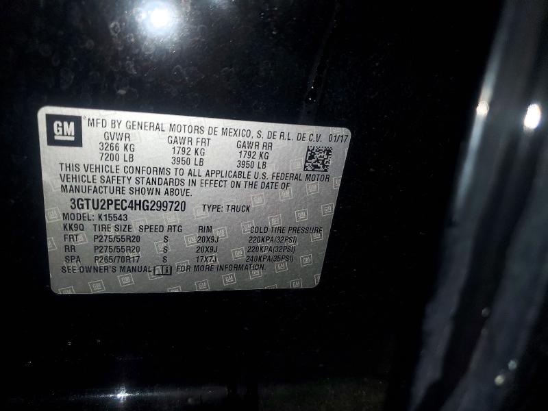 57373146 :رقم المزاد ، 3GTU2PEC4HG299720 vin ، 2017 Gmc Sierra مزاد بيع