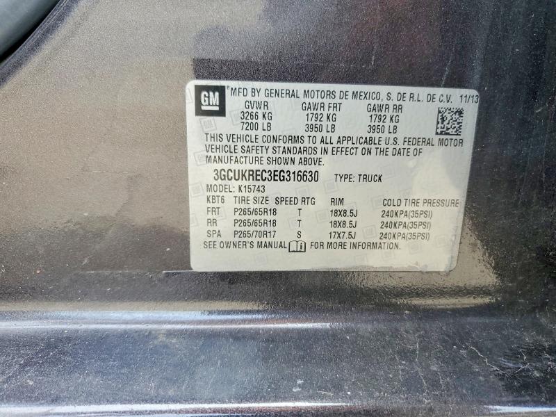 Aukcja sprzedaży 2014 Chevrolet Silverado, vin: 3GCUKREC3EG316630, numer aukcji: 57689656