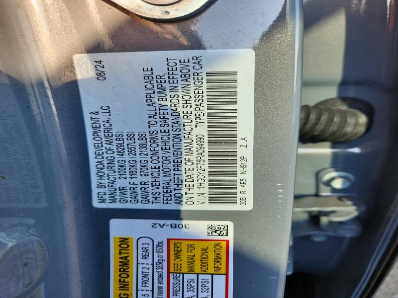 59175646 :رقم المزاد ، 1HGCY2F75RA094990 vin ، 2024 Honda Accord مزاد بيع