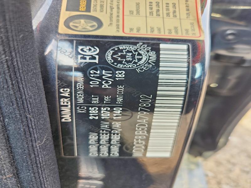58179046 :رقم المزاد ، WDDGF8JB5DA797802 vin ، 2013 Mercedes-benz C مزاد بيع