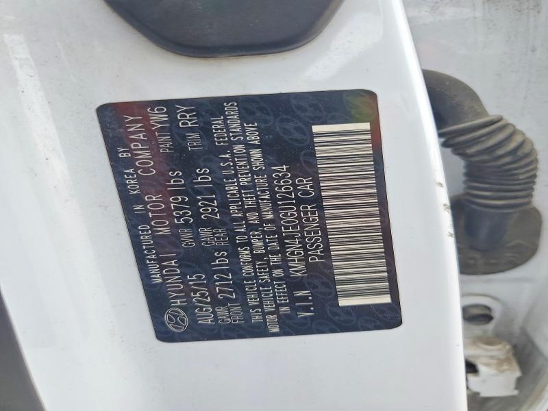Aukcja sprzedaży 2016 Hyundai Genesis, vin: KMHGN4JE0GU126634, numer aukcji: 59128016