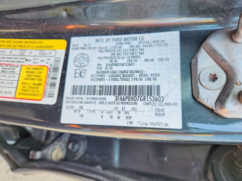 55411536 :رقم المزاد ، 3FA6P0HD7GR153603 vin ، 2016 Ford Fusion مزاد بيع
