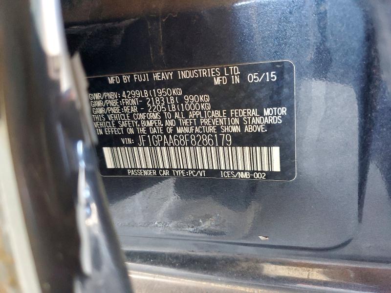 Продажа на аукционе авто 2015 Subaru Impreza, vin: JF1GPAA68F8286179, номер лота: 57354876