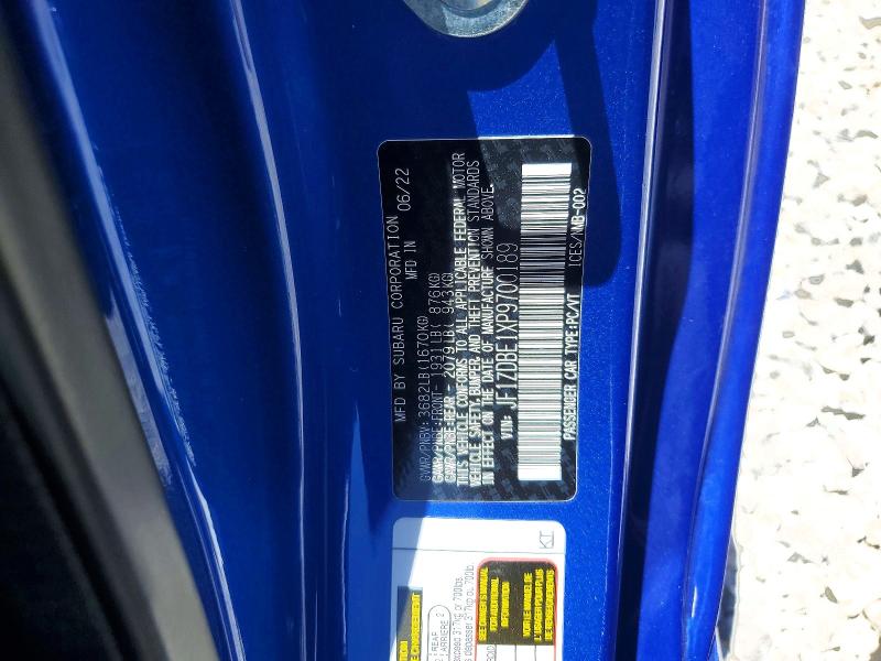 Aukcja sprzedaży 2023 Subaru Brz, vin: JF1ZDBE1XP9700189, numer aukcji: 58184446