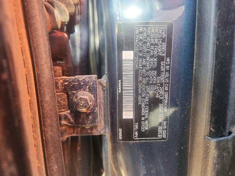 58706576 :رقم المزاد ، YV4SZ592771282946 vin ، 2007 Volvo Xc70 مزاد بيع