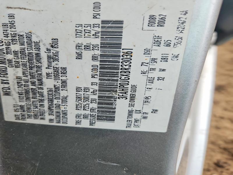 Продажа на аукционе авто 2011 Ford Fusion, vin: 3FAHP0JGXBR330361, номер лота: 54865916