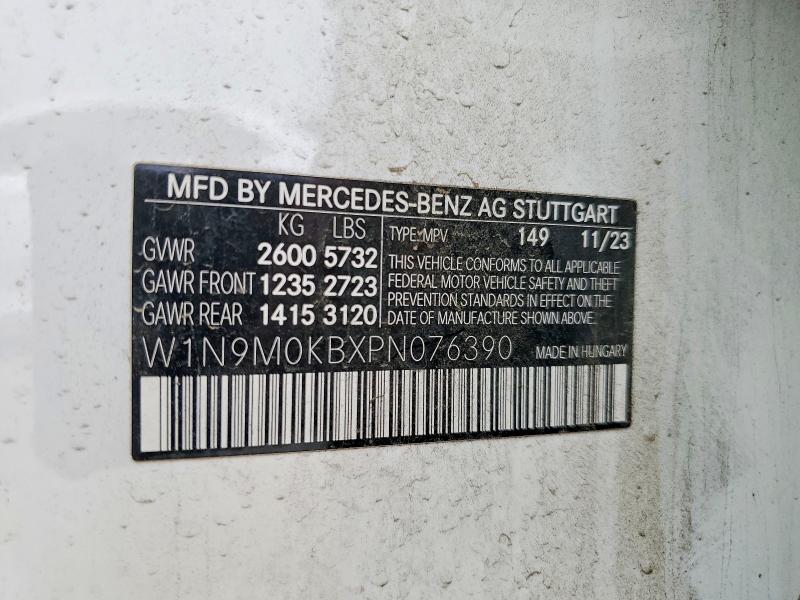 2023 Mercedes-benz Eqb მანქანა იყიდება აუქციონზე, vin: W1N9M0KBXPN076390, აუქციონის ნომერი: 57956726